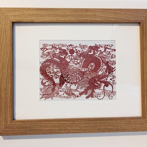 Arte del taglio della carta fatta a mano/Design del taglio della carta cinese/Decorazioni da parete/Decorazioni per la casa/Design del taglio della carta cinese/Arte asiatica/Arte tradizionale cinese