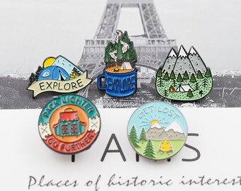 Outskirts Pins Snow Mountain Day Night Enamel Pin Enamel Pin laple Pin Hard Enamel Pin Christmas Gifts Gift for Her Anime Enamel Pin