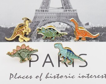 Dinosaur Enamel Pin Set, Dinosaur pin badges, Dinosaur Badge, Hat Pin, Enamel Badge, Dinosaur Gift, Lapel Pin, Dinosaur Brooch, Dino pin