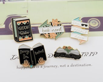 Book Babe Enamel Pin,Book Nerd Enamel Pin,Just One More Chapter Enamel Pin,Reading Pin,Bookish,Booktok,Book Lover,Hat Pin,Jean pin