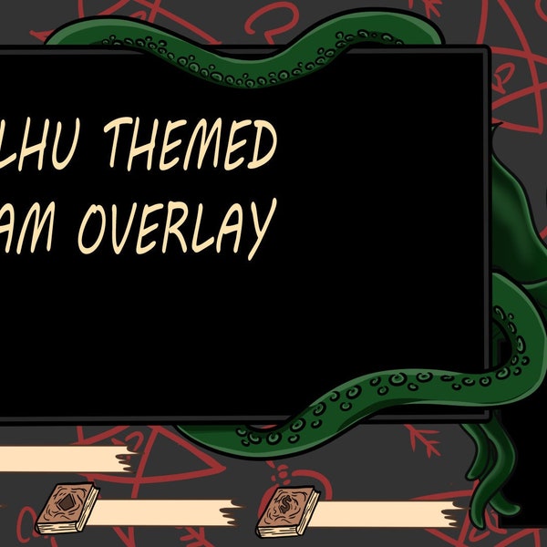 Lovecraft Cthulhu Inspired Twitch Stream Overlay Halloween Horror