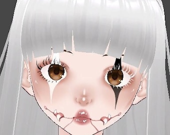 VRoid Face Halloween Inspired Monster Female 3D Model Horror