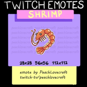 Twitch or Discord Emote Shrimp