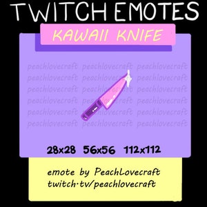 Twitch or Discord Kawaii Knife Emote