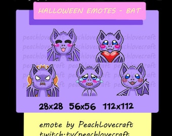 Twitch or Discord Halloween Inspirierte Fledermaus Emotes