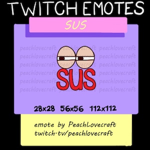 Twitch or Discord Sus Suspicious Emote