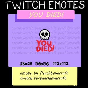 Twitch or Discord You Died Emote