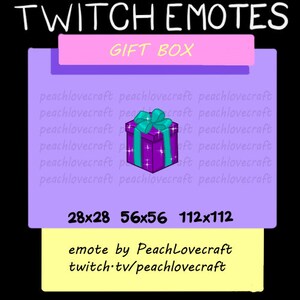 Twitch Discord Youtube Gift Box Emote for Streamers
