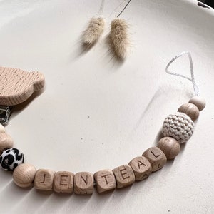 Handmade baby itemsPacifier chain personalized with silicone bead | Pacifier chain with name | handmade
