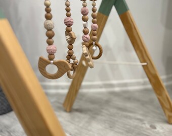 Speelboog hanger | Babygym | Trailer voor gameboog | Handgemaakt | Hout