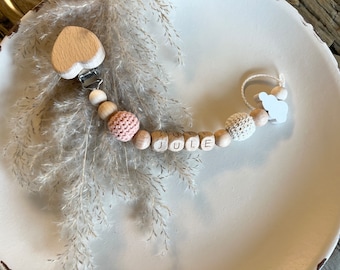 Pacifier chain personalized | Pacifier chain with name and cloud | handmade