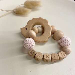 Gripping toy personalized with name | Handmade | elephant | Hedgehog | Bird