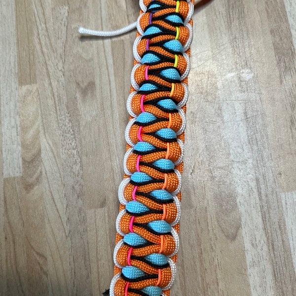 F1 McLaren Paracord Armband, Orange, Blau, schwarze Schnalle, Männergeschenk, Frauengeschenk, Lando Norris