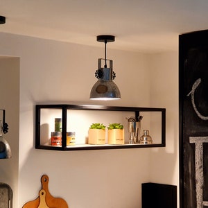 Industrial style shelf, floating shelf, wall shelf, cube metal