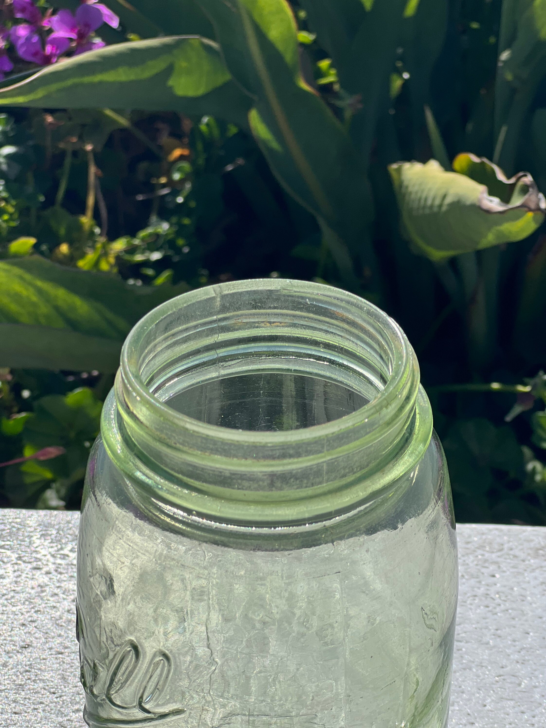 Green Ball Jar Vintage Quart 32oz With Zinc Lid Rare Etsy