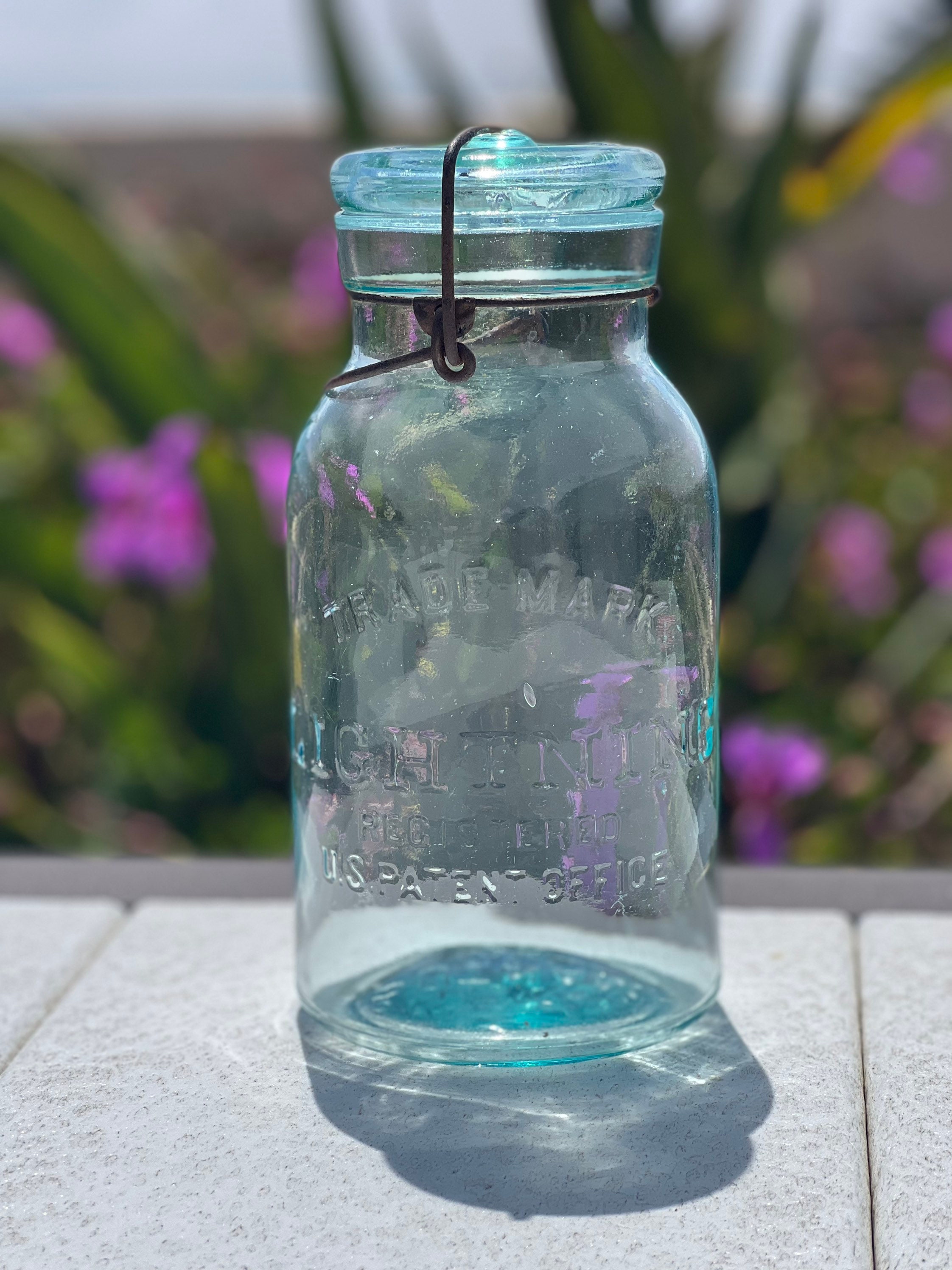 jar Atlas Jar | Blue Mason Trademark Lightning Antique | 32oz