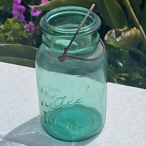 Ballenpot | Vintage groen Mason Wire Top, ideaal zonder deksel 32 oz