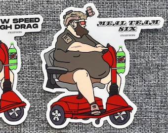 MEAL TEAM 6 stickers tactiques originaux | Fabriqué aux États-Unis | Strikeforce69 | Faible vitesse, traînée élevée, joints de sauce