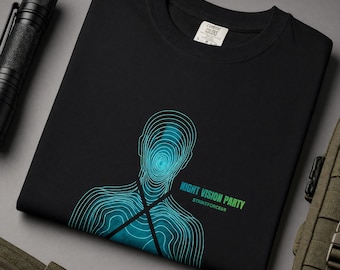 Night Vision Party Graphic Tee | Blue Phosphor, Thermal Red, Night Vision Green Colors | 100% Made in the USA | by Strikeforce69