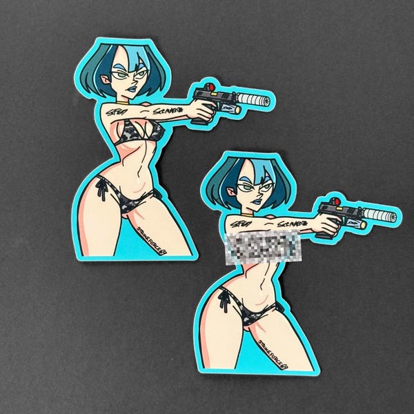 Emotional Support Goth Assassin Sticker van Strikeforce69 | 100% gemaakt in de VS