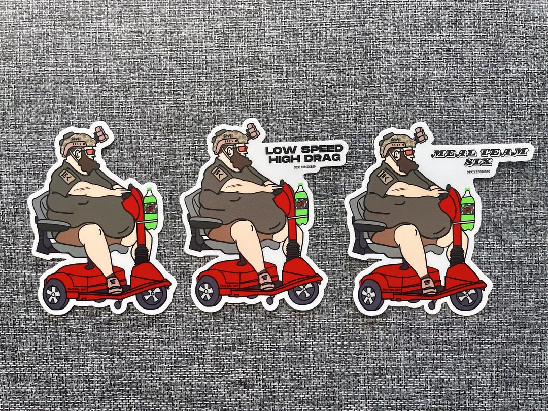 MEAL TEAM 6 Original Tactical Stickers Made in the USA Strikeforce69 Low Speed High Drag, Gravy