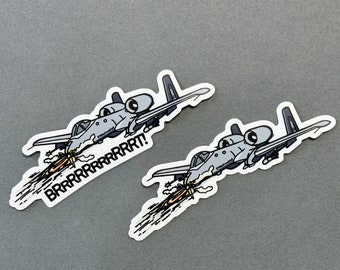 A10 Warthog-klistermärke BRRRRRRRRRRT | Thunderbolt II Airforce Meme Militärdekal | Taktisk utrustning 100 % tillverkad i USA | Strikeforce69