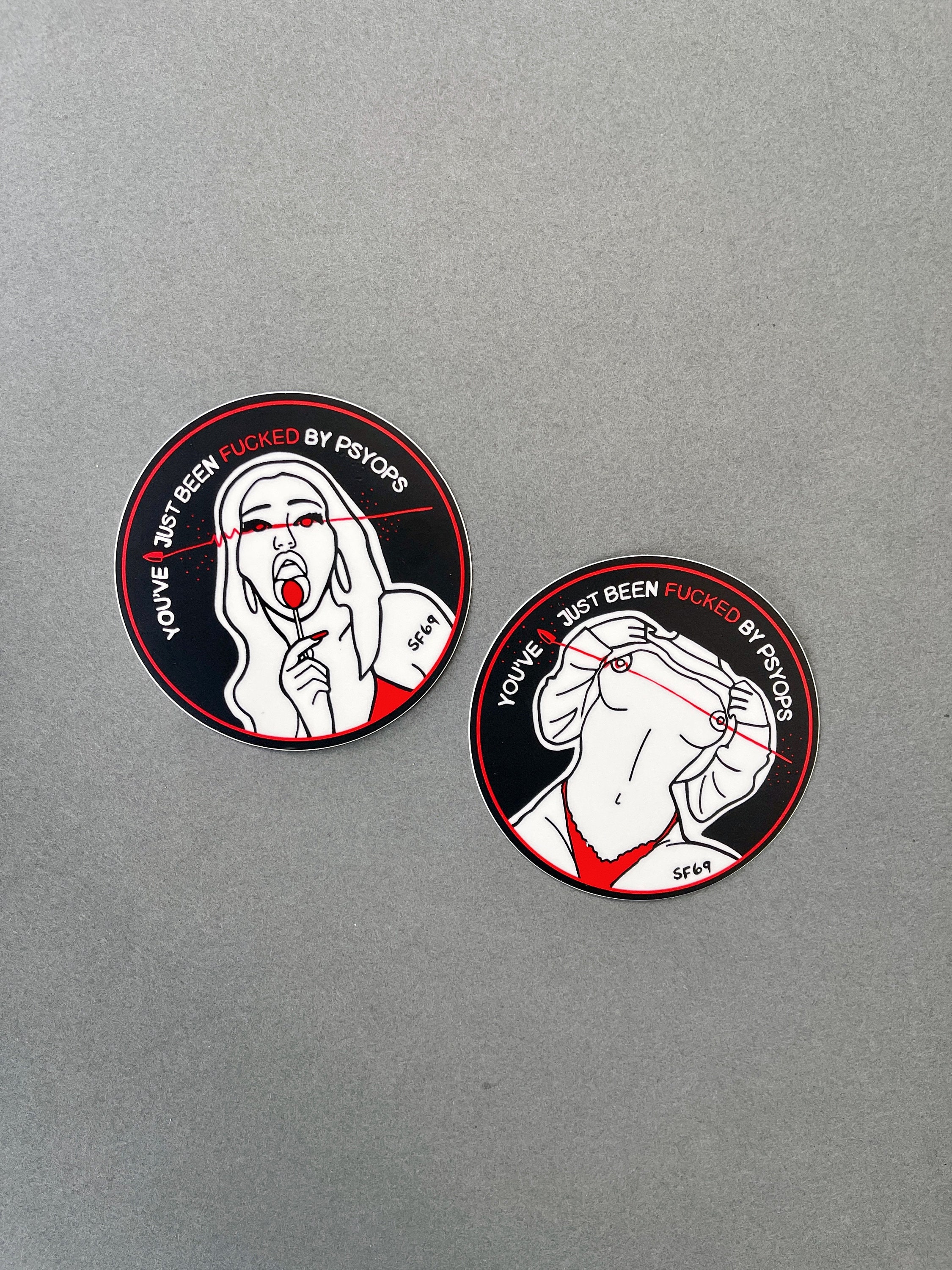 Ahegao Face Meme Anime Sexy O Face 2x3 Removable Morale Patch With