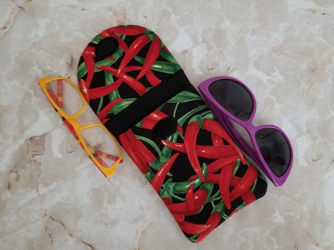 Double Eyeglasses Case for Hot Pepper Lover Red Double Etsy
