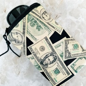 Money Money Money Come to Me Eyeglass Case for One Pair of Glasses Single Pocket Case Tampon or Condom Case Purse Organizer image 2