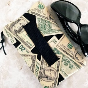 Money Money Money Come to Me Eyeglass Case for One Pair of Glasses Single Pocket Case Tampon or Condom Case Purse Organizer image 4