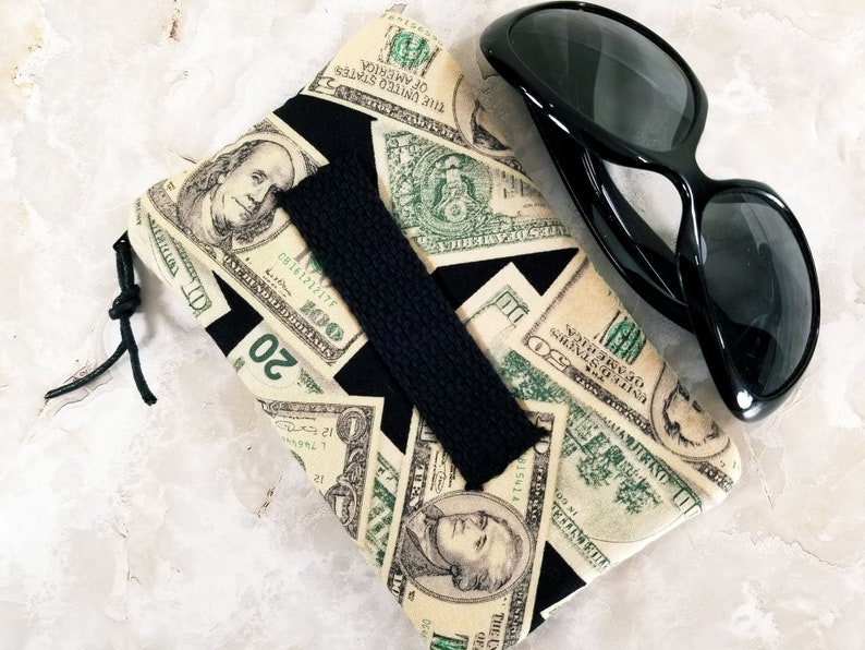 Money Money Money Come to Me Eyeglass Case for One Pair of Glasses Single Pocket Case Tampon or Condom Case Purse Organizer image 4