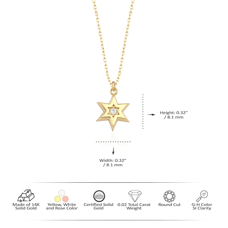 diamond necklace	14k gold necklace	dainty gold necklace	diamond pendant	diamond jewish star	david star pendant	diamond david star	14k diamond necklace	gold star of david	magen david pendant	star of david charm	david necklace gold	jewish star necklace