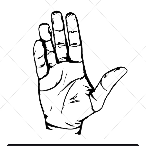 Drawn Hand SVG – Premium Drawn Vector SVG