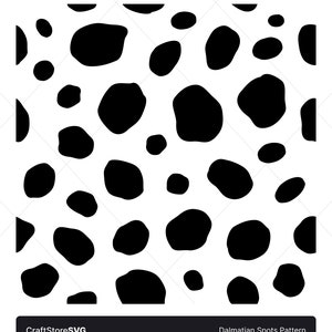 Seamless Dalmatian Spots Pattern SVG – Tileable Design