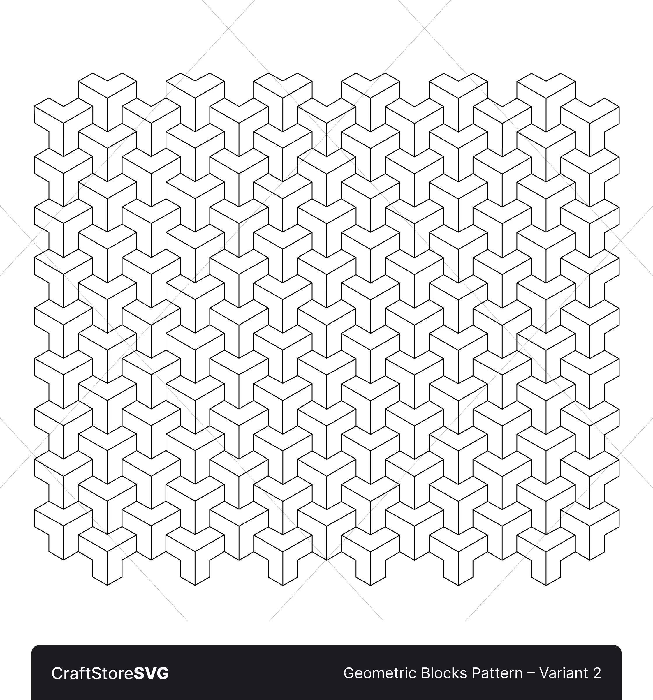 Geometric Blocks Pattern SVG – Tileable Design – Instant Download - Etsy