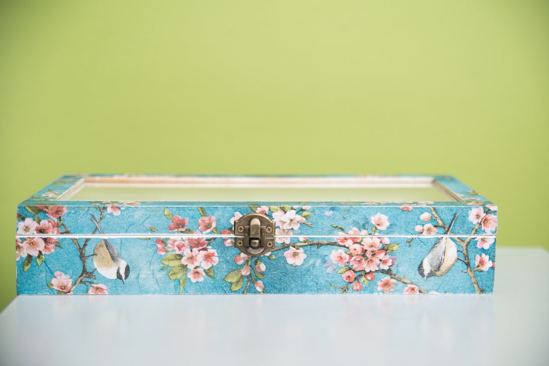 Spring Flowers Tea Holders Box Floral Box for Jewelry With - Etsy