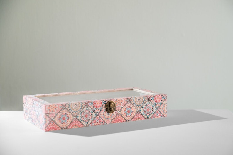ArtandWoodShopGR Mandala Tea Box - Thumbnail 2