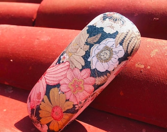 Floral Decoupage Hard Eyeglasses Case: Portable Gift