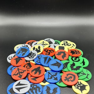 Magic The Gathering (MTG) Ability Tokens Double Sided