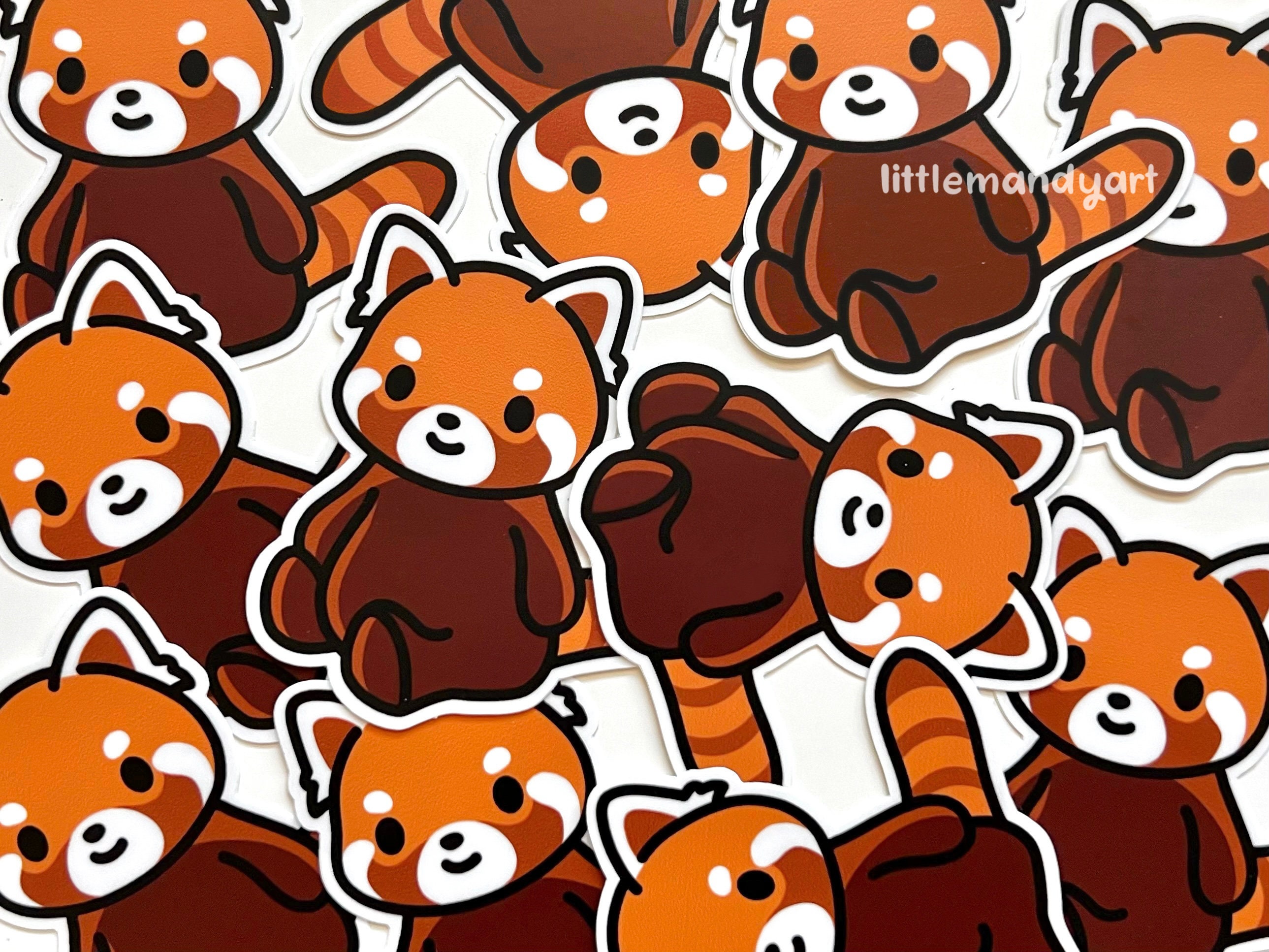 Red Panda Sticker Kawaii Stickers Cute Stickers Bullet - Etsy