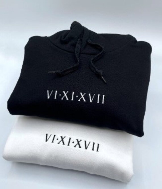 Custom Couple Roman Numeral Hoodie Couples Gift - Etsy