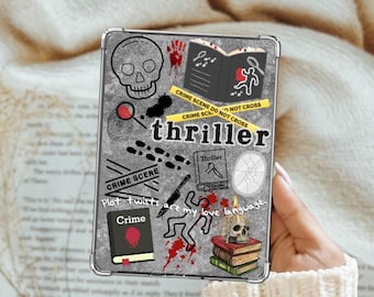 Crime Thriller Kindle Insert • Mystery Evidence  • Dark Suspense Reading Accessory • Book Lover Gift • eReader Dashboard Printable