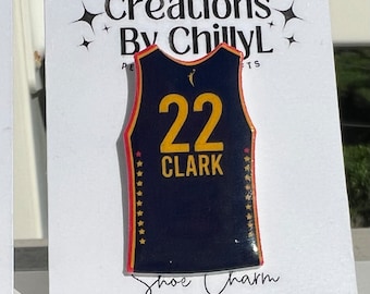 Caitlin Clark Basketball Jersey Croc Charm| Indiana Fever Croc Charm| Caitlin Clark Croc Charm| Basketball Jibbitz