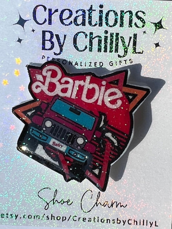 Barbie Jeep Shoe Charm| Barbie Croc Charm| Pink Shoe Charm| Girl Croc Charms| Jeep Croc Charms