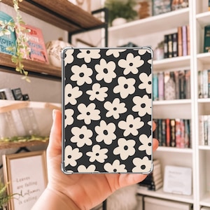 Black & White Kindle Inserts| Floral or Checkered Insert|Boho and Retro Kindle Insert Paperwhite,Oasis |Cardstock|Pre-Cut and Shipped Insert