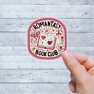 Romantasy Book Club Sticker |Fantasy Romance Reader|Bookish Sticker for Fantasy Book Lovers|Glossy or Holographic Bookish Sticker laptops