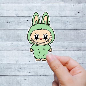 Labubu Sticker| Labubu Stickers| The Monsters Labubu Sticker for Laptops, Notebooks, Kindles and More|Colorful Labubu Character Sticker|