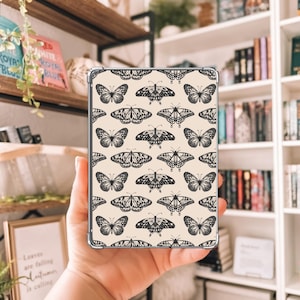 Black & White Kindle Inserts| Checkered, Butterfly Insert|Boho and Retro Kindle Insert Paperwhite,Oasis |Cardstock|Pre-Cut + Shipped Insert