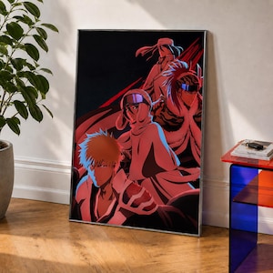 Bleach TYBW Poster | Ichigo Kurosaki & Rukia Wall Art | Thousand-Year Blood War Anime Print | Bleach Decor