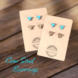 Cow Stud Earrings